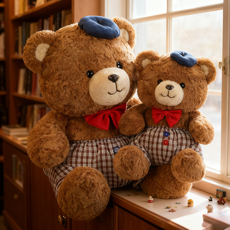 正版可爱小熊毛绒玩具泰迪抱抱熊玩偶蝴蝶结领结熊抱枕生日礼物女