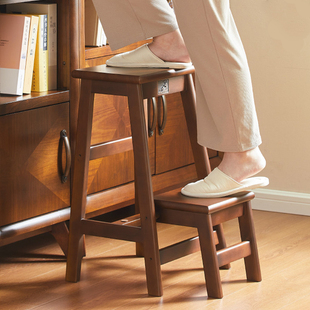 那澜多好梯凳两用实木多功能折叠家用梯榫卯台阶登高梯子凳子两用