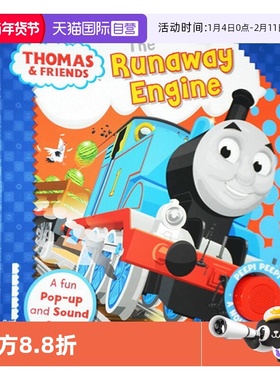 【自营】英文原版 小火车托马斯和他的朋友们 Thomas And Friends  The Runaway Engine 翻翻立体发音书 纸板书