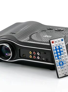 高清家庭新影音影院高亮LCD投影仪DVD,EVD,VCD投影机播放器白墙面直接投影观影