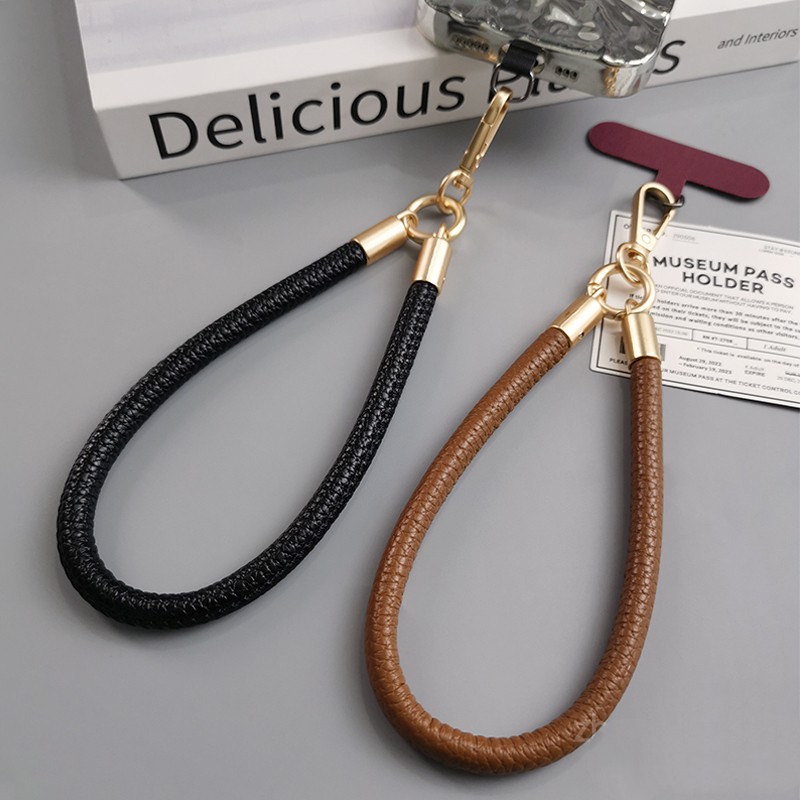 手机挂绳短款手腕粗带子男女户外时尚皮质手提挂链钥匙扣壳结实潮