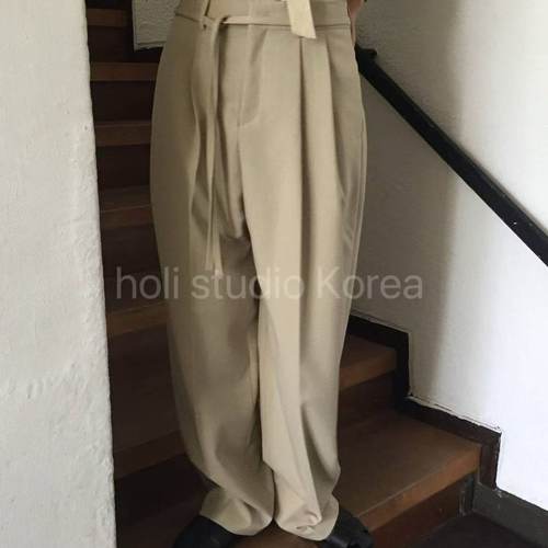 现~韩国代购东大门代购 overtake秋季新款prim腰带西装裤休闲百搭