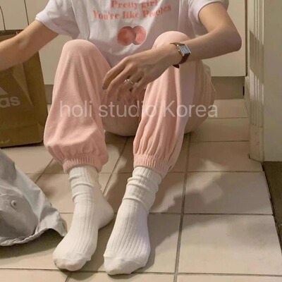 SALE 原129韩国代购pretty young thing新款卫裤松紧休闲裤