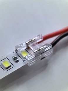 灯带免焊接头专用两24V低压cob针中间接转角接头双色温led灯带12V