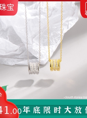 纯银镶钻温柔风小蛮腰项链现货