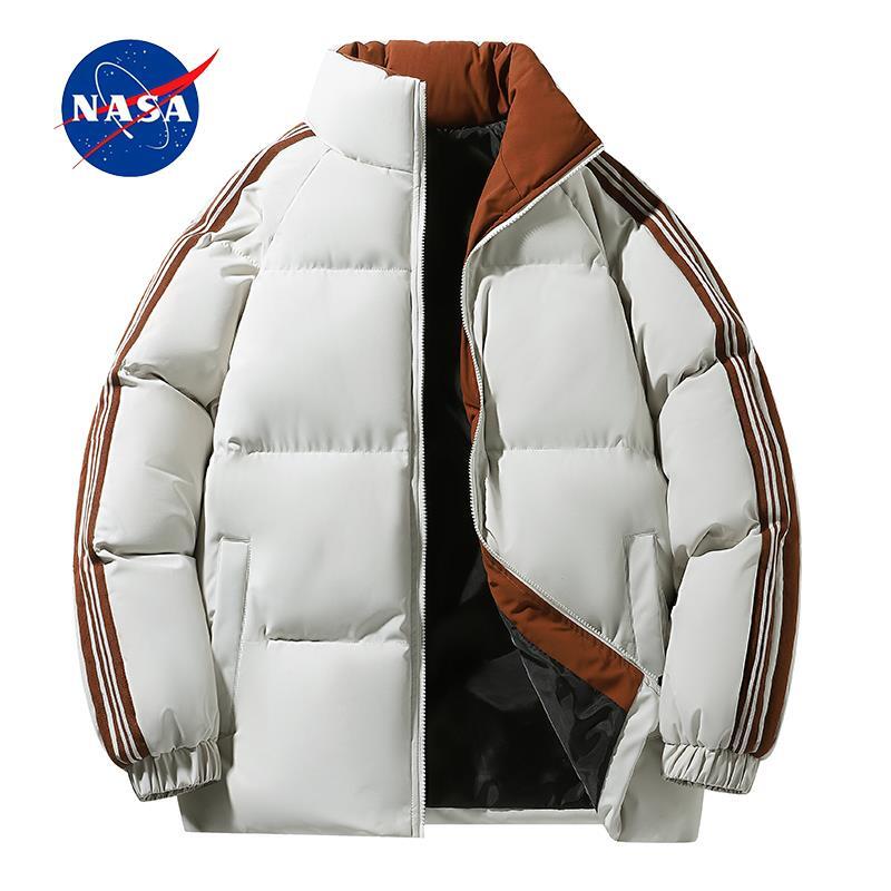 NASA联名羽绒棉服男女款冬天学生立领面包服宽松棉袄潮流ins加厚