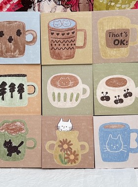 浮光分装33et25amis【便签 | 杯子&猫咪】简约ins风格mini便签