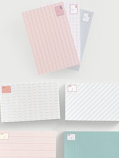 韩国oab 饰 新品 简约基础手帐装 待办备忘记事便签 便签 浮光分装