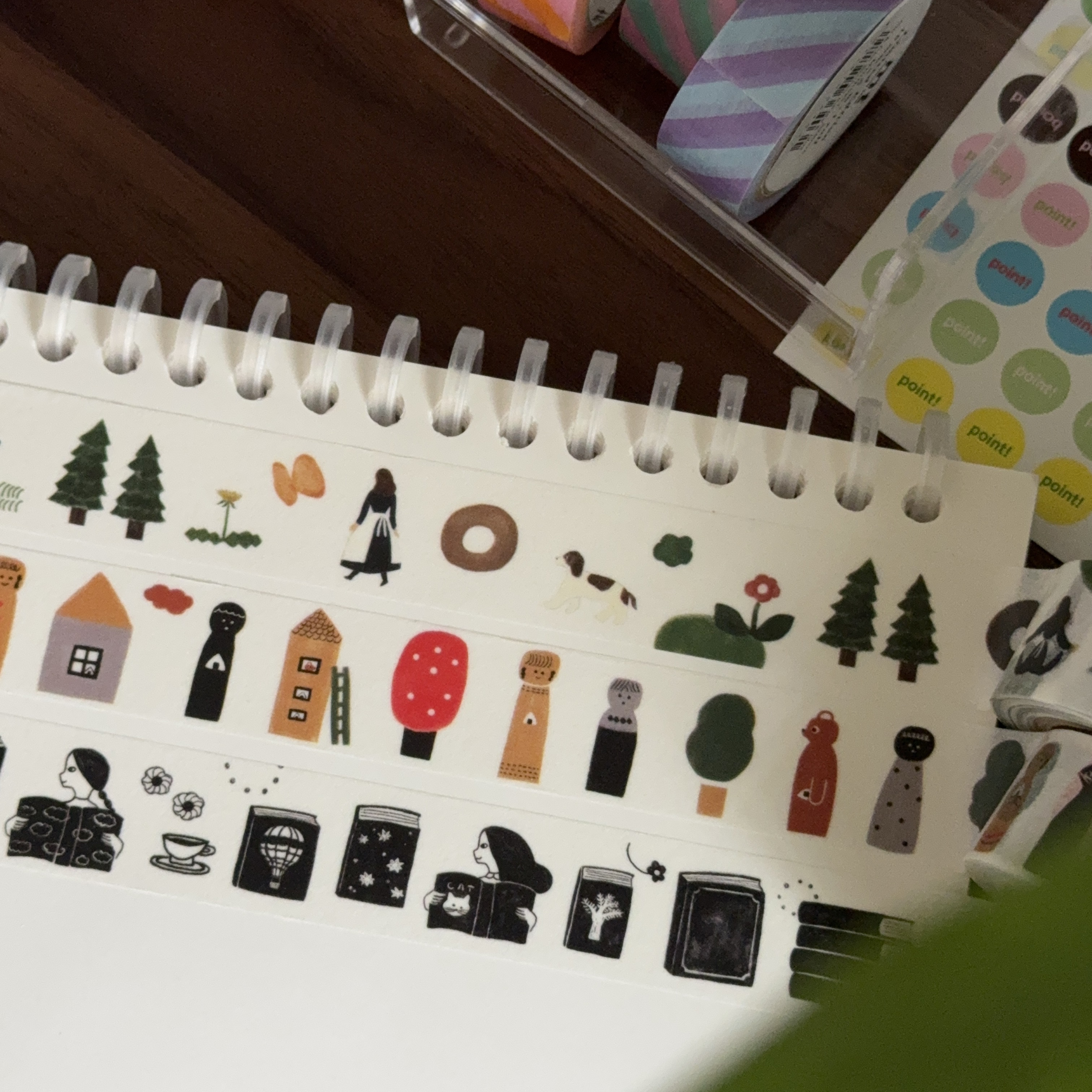 浮光分装 日本Necktie 森系手帐胶带 黑白女孩书本这款超推荐