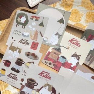 浮光分装 古川纸工 猫咪咖啡馆 可可爱爱的手帐便签