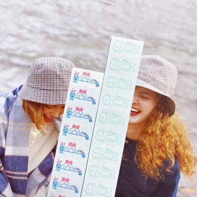 浮光分装 日本jagaimo_usagi 薄荷小猫 手帐标签贴 索引贴