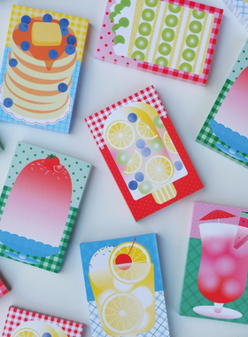 浮光分装 系列二来啦！韩国fruit fries 蛋糕冰饮手帐便签