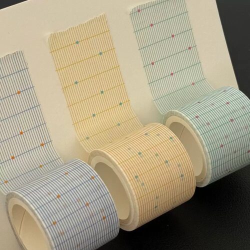 浮光分装 人生磁带 Cuttie Chitarra 韩系盐系格纹基础手帐胶带