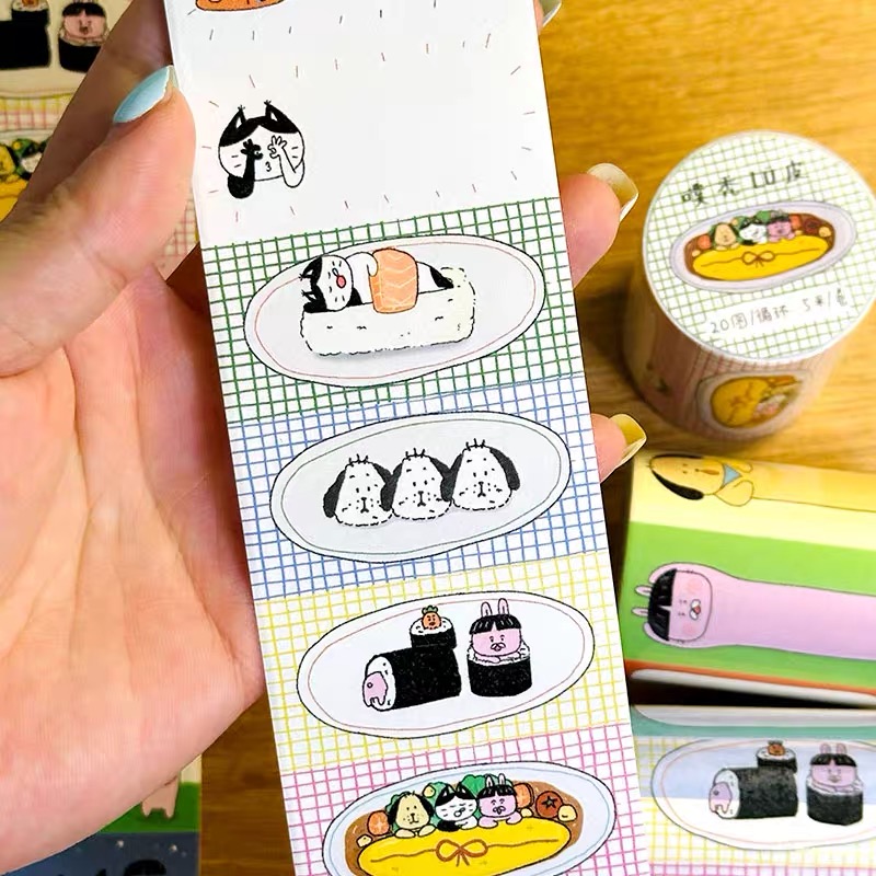 浮光分装 噗秃LU皮原创可撕便签卷手绘风书写纸拼贴手帐