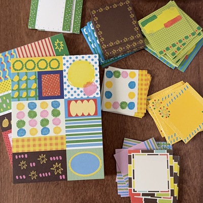 当店原创 彩色小纸片 多巴胺彩里彩气 拼布mini小鼻嘎手帐便签