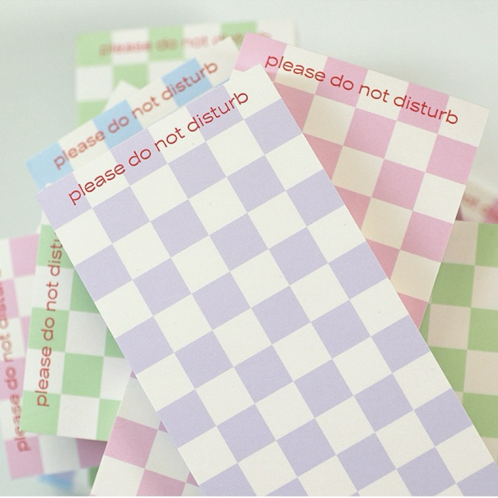 浮光分装 韩国paperain彩色棋盘格 韩系手帐便签 备忘记事待办