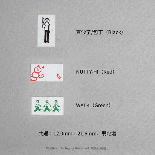 littlelu盐系复古手帐标签贴