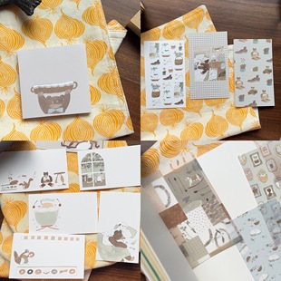 浮光分装 日本tobimatsu 小熊便签 手帐素材