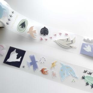 浮光分装 iifloccus飞鸟手帐胶带 /贴纸卷 盐系手帐拼贴模切胶带