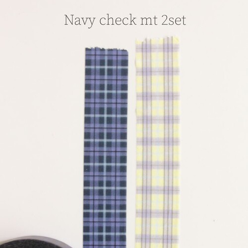 浮光分装 很安静的格纹！韩国dabit navy check 简约韩系盐系胶带