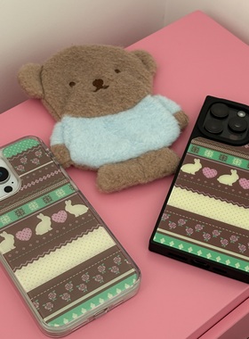 AnotherHillxMOMORAY原创费尔岛方边磁吸手机壳透明边框