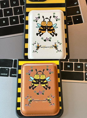 AnotherHill原创设计蜜蜂磁吸卡包 两色