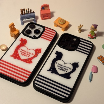 AnotherHill原创猫咪^小狗 神甲壳可磁吸手机壳有挂绳孔