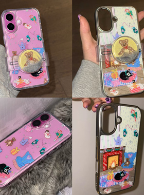 AnotherHill原创插画圣诞款银镀手机壳双层透明手机壳 适用于iPhone16有挂绳孔