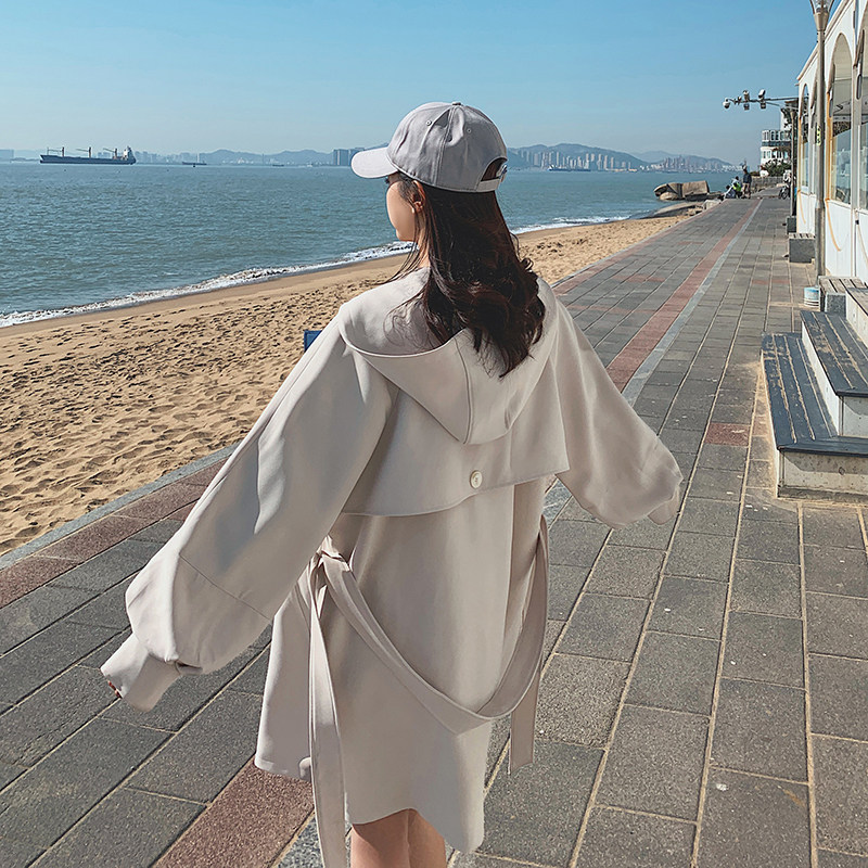 现货2022新款撞色风衣F45P130控208,女装风衣,浙宝268（原浙宝222）
