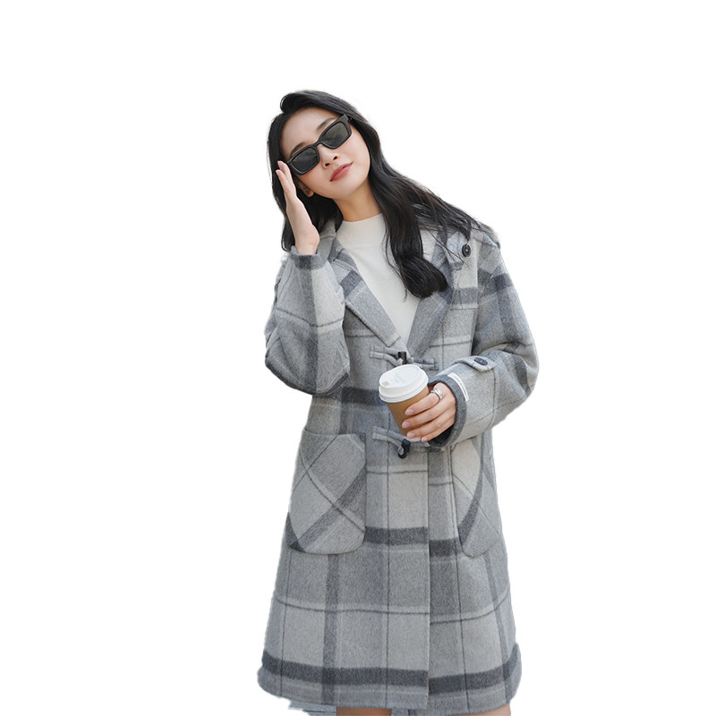 现货2022新款大格子牛角扣双面呢P280控388,女装毛呢外套,浙宝268（原浙宝222）