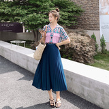 现货2023新款半身裙加格子衬衫两件套A09+，女装套装/套裙，浙宝268（原浙宝222）