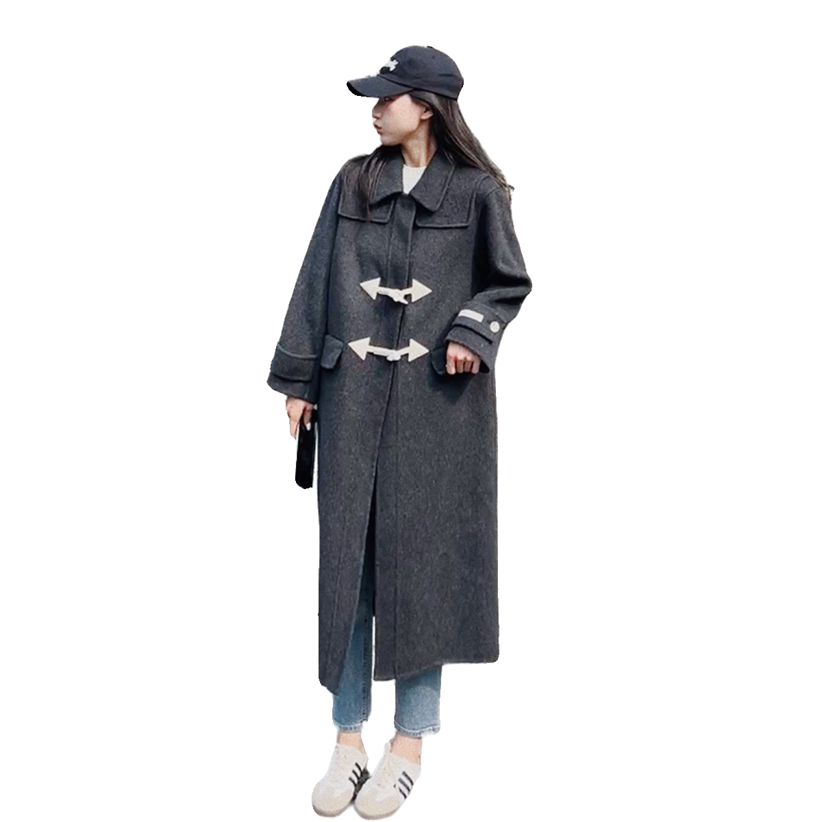 2023新款牛角扣呢大衣2377-P280控378+,女装毛呢外套,浙宝268（原浙宝222）