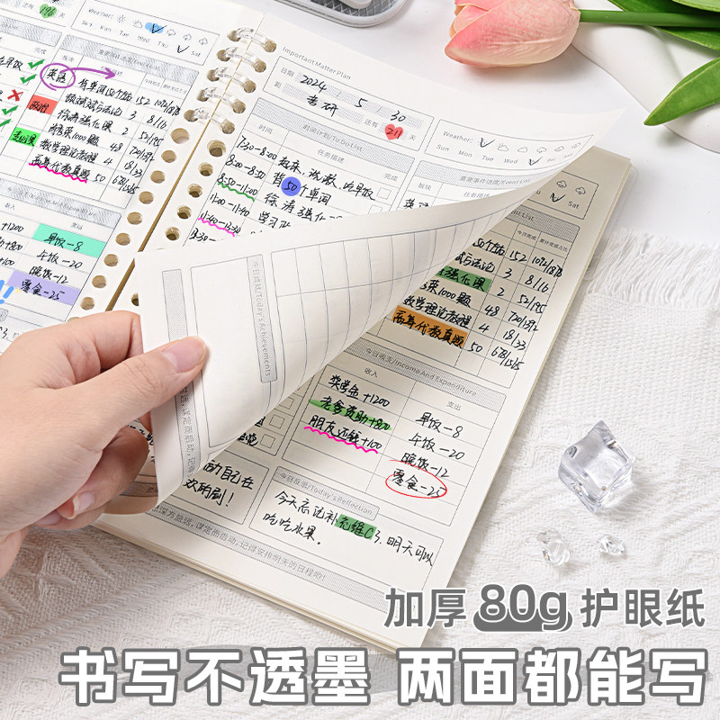 데일리플랜 주간플랜 2024년 노트 다이어리 일정 루스리프 여름수능시험 자기수양체크인 할일목록 대학원입시 시간관리 효율계획기록부