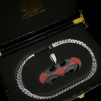 定制吊坠男纯银手工镶嵌