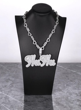 YBSJewelry定制字母吊坠密镶方钻冰糖字母