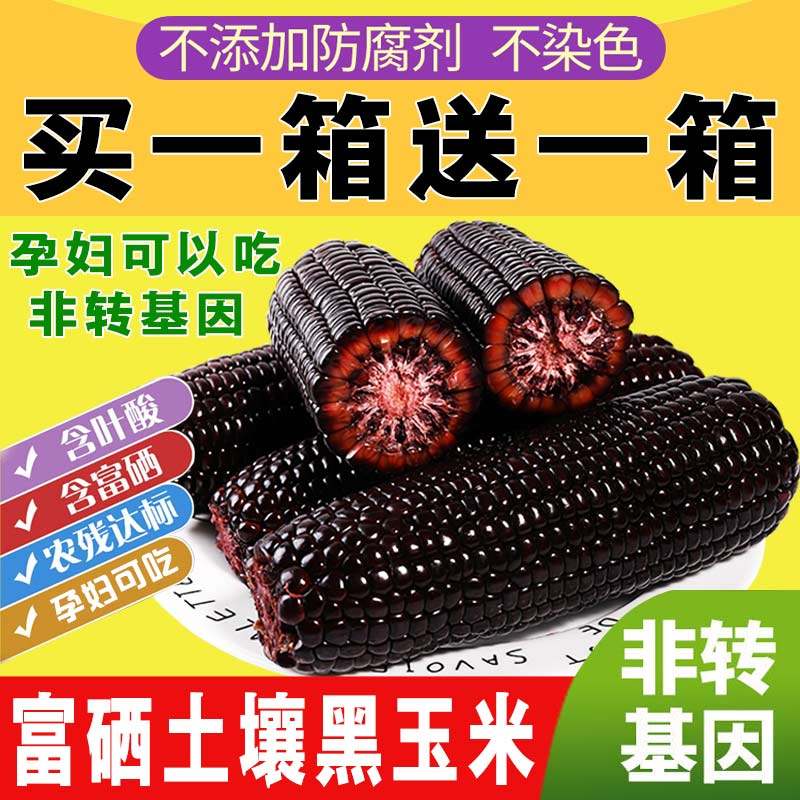 玉米糯甜玉米真空包装新鲜现摘黏黑白玉米220g棒早餐代餐非转基因