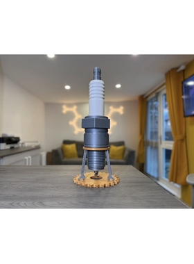 工业风火花塞氛围灯超大号车迷收藏桌面摆件汽修店装饰夜灯创意