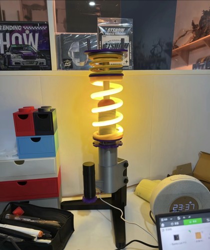 3D打印改装车KW避震台灯避震造型复刻工业风个性装饰周边灯夜灯