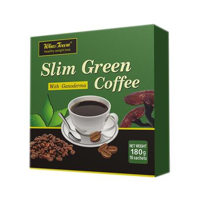 Wins Town Slim Green Coffee With Ganoderma slimming coff样品