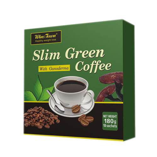 Wins Town Slim Green Coffee With Ganoderma slimming coff样品