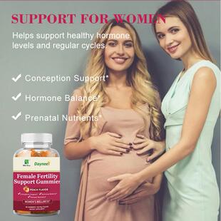 跨境Female Fertility Support Gummies桃子味软糖 厂家直销样品