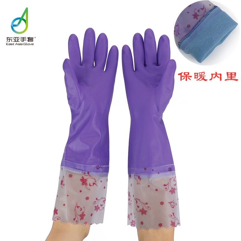 东亚808-5绒布保暖家务清洁手套