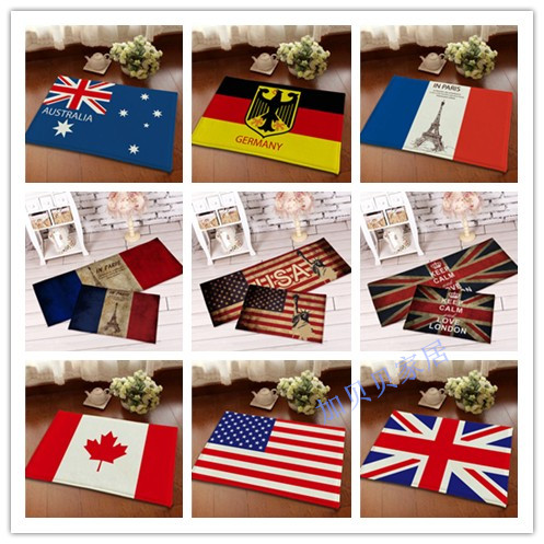 复古英伦国旗地毯 美国英国澳大利亚法国 进门地垫米字国旗脚垫子|ruв категории домашний ткань, ковер - от Buy2taobao.com для оказания профессиональной услуги покупки агента Taobao