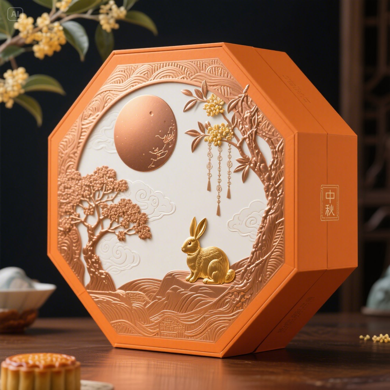 2025中秋八角月饼盒4/6粒8粒