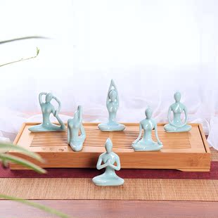 瑜伽馆体式摆件可爱装饰品人物冥想摆件小人创意女生桌面女生卧室