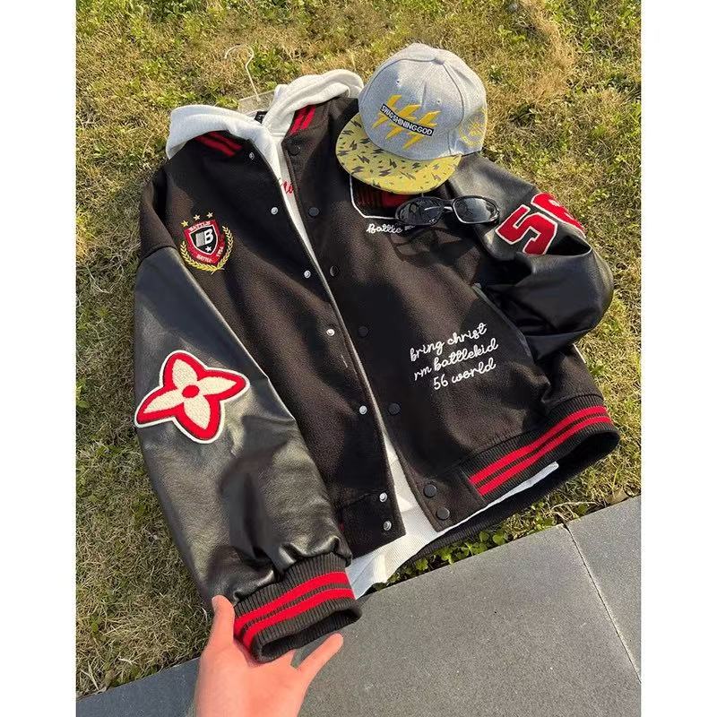 美式高街潮牌棒球服外套情侣夹克