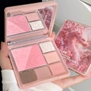 HOLDLIVE粉龙腮红眼影盘2024新款 日常淡妆高光修容眼影综合一体盘