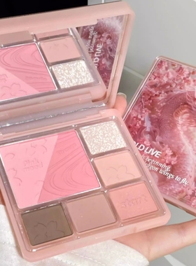 HOLDLIVE粉龙腮红眼影盘2024新款日常淡妆高光修容眼影综合一体盘