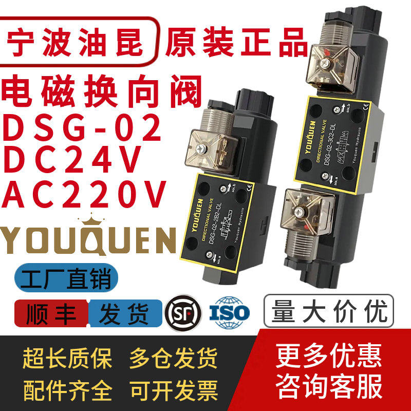 YOUQUEN油昆液压电磁阀DSG-02-2B2-DL 3C2 3C3 3C4 3C60-LW换向阀,标准件/零部件/工业耗材,液压阀,淘宝优惠券,粉丝福利购,淘宝优惠卷