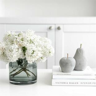 北欧样板间白色大理石苹果梨子摆件现代简约家居创意水果软装饰品